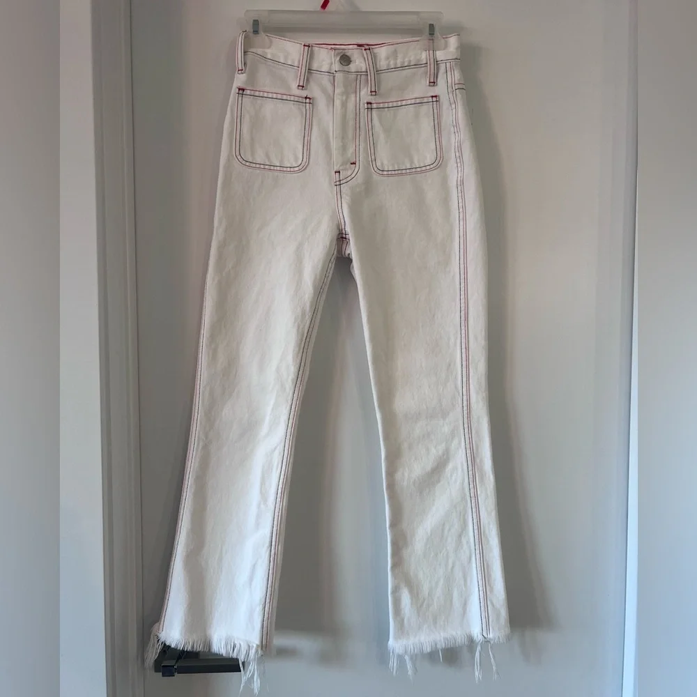 Rigid Demi Boot Crop Jeans: Red White and Blue Edition
